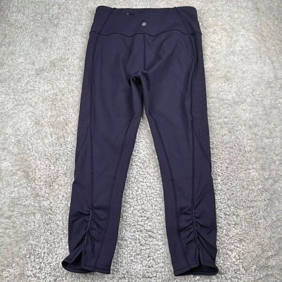 Lululemon On Your Mark Crop Legging Navy Blue - Picture 2 of 15